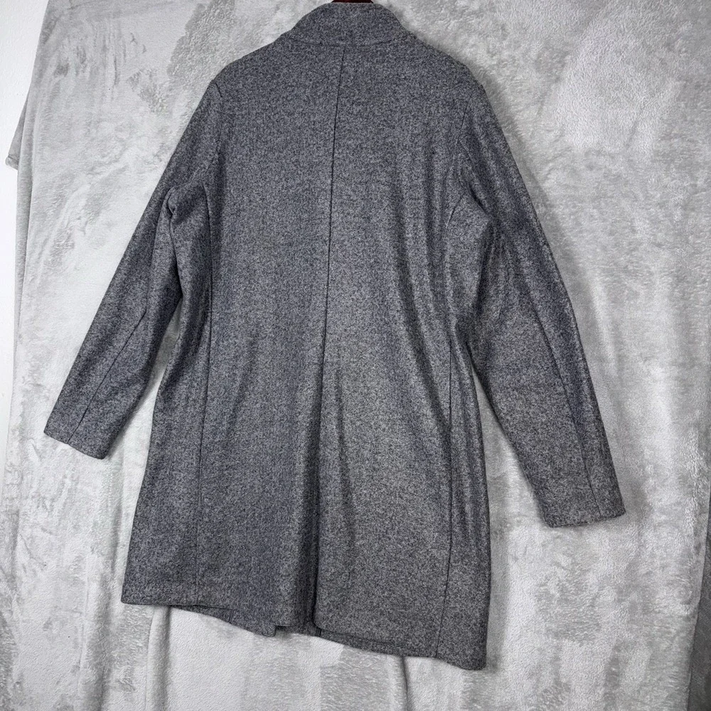 Old Navy Long‎ Peacoat Womens XL Tall Button Front Funnel Neck Light Gray